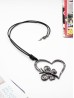 Rope Necklace W/ Heart and Butterfly with gift box